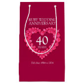 Ruby 40ste trouwdag rode fototas klein cadeauzakje (Voorkant)