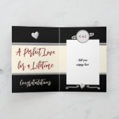 Ruby 40ste verjaardag voegt foto's zwart toe kaart (Binnen)