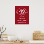 Ruby 40th Anniversary Welkom Bord Poster (Keuken)