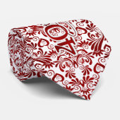Ruby 40th Jubileum Faux Red Lead Swirls Stropdas (Opgerold)