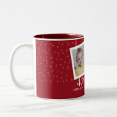 Ruby 40th Trouwdag Foto's uit de Kindertijd Tweekleurige Koffiemok (Links)