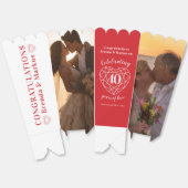 Ruby 40th trouwdag rood nu dan foto's bedankdoosjes (Ongevouwen)