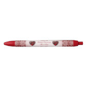 Ruby 40th Wedding Jubileum Black Ink Pen (Voorkant)