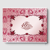 Ruby 40th Wedding Jubileum Guestbook Gastenboek (Achterkant)