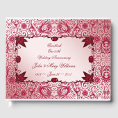 Ruby 40th Wedding Jubileum Guestbook Gastenboek (Voorkant)