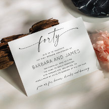 Ruby 40th Wedding Jubileum | minimalistisch modern