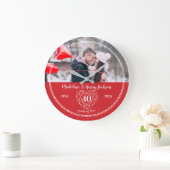 Ruby 40th Wedding Jubileum overzicht hart aangepas Grote Klok (Huis)