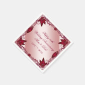 Ruby 40th Wedding Jubileum Paper Napkins Servetten (Hoek)