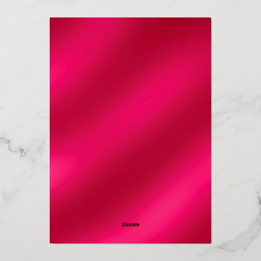 Ruby 40th Wedding Jubileum Party Folie Uitnodiging (Achterkant)