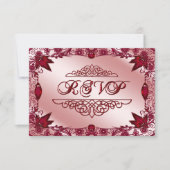 Ruby 40th Wedding Jubileum RSVP-kaart RSVP Kaartje (Voorkant)