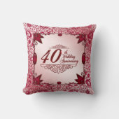 Ruby 40th Wedding Jubileum Sierkussen (Voorkant)