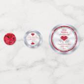 Ruby 40th Wedding Jubileum Tafeldecoraties Confetti (Voorkanten)