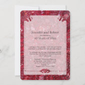 Ruby 40th Wedding Jubileum Uitnodiging (Voorkant)