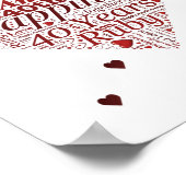 Ruby 40th Wedding Jubileum Word Art Print (Hoek)