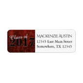 Ruby Afstudeerder | Thema Rode Garnet Crimson Scar Etiket (Voorkant)