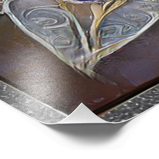 Ruby, Amethist, Sapphire en Pearl, Mandala Foto Afdruk (Hoek)