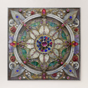 Ruby, Amethist, Sapphire en Pearl, Mandala Legpuzzel