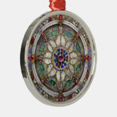 Ruby, Amethist, Sapphire en Pearl, Mandala Metalen Ornament (Rechts)