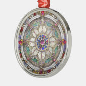 Ruby, Amethist, Sapphire en Pearl, Mandala Metalen Ornament (Links)