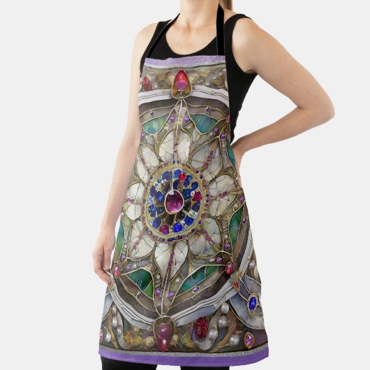 Ruby, Amethist, Sapphire en Pearl, Mandala Schort (Insitu)