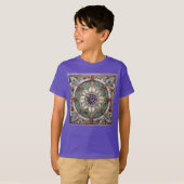 Ruby, Amethist, Sapphire en Pearl, Mandala T-shirt (Voorkant volledig)