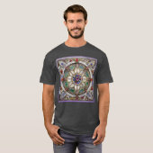 Ruby, Amethist, Sapphire en Pearl, Mandala T-shirt (Voorkant volledig)