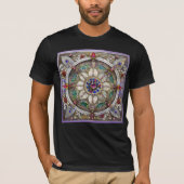 Ruby, Amethist, Sapphire en Pearl, Mandala T-shirt (Voorkant)