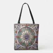 Ruby, Amethist, Sapphire en Pearl, Mandala Tote Bag (Achterkant)