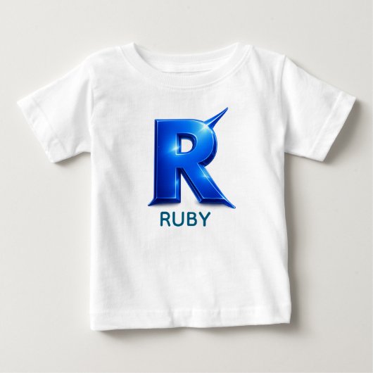 RUBY! Baby t-shirt voeg je naam toe (Voorkant)
