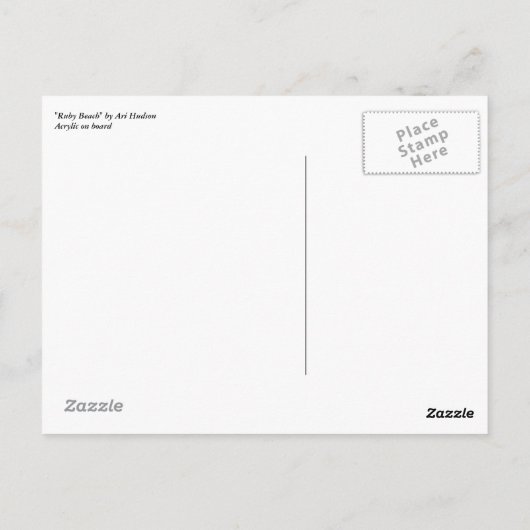 Ruby Beach Briefkaart (Achterkant)