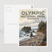 Ruby Beach Forks Washington Briefkaart (Voorkant / Achterkant)