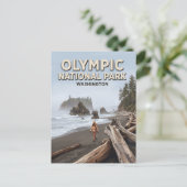 Ruby Beach Forks Washington Briefkaart (Staand voorkant)