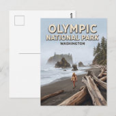 Ruby Beach Forks Washington Briefkaart (Voorkant / Achterkant)