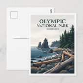 Ruby Beach Forks Washington Briefkaart (Voorkant / Achterkant)