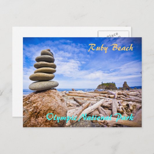 Ruby Beach - Nationaal Park van de Olympische Spel Briefkaart (Voorkant / Achterkant)