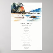 Ruby Beach Olympic National Park Huwelijksprogramm Poster (Voorkant)