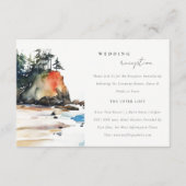 Ruby Beach Olympic National Park huwelijksreceptie Informatiekaartje (Voorkant)