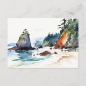 Ruby Beach Olympic National Park huwelijksreceptie Informatiekaartje (Achterkant)