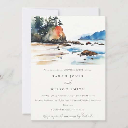 Ruby Beach Olympic National Park Koppels Douche Kaart (Voorkant)