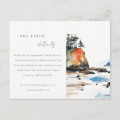 Ruby Beach Olympic National Park Wedding Details Informatiekaartje (Voorkant)