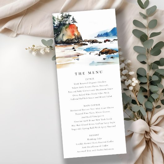 Ruby Beach Olympic National Park Wedding Menu Kaar Kaart