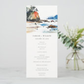 Ruby Beach Olympisch Nationaal Park Wedding Progra Kaart (Staand voorkant)