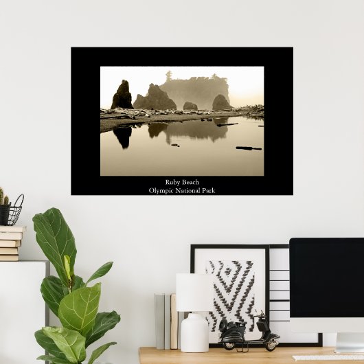 Ruby Beach Poster (Thuiskantoor)