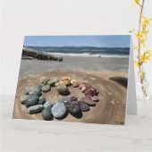 Ruby Beach Rocks Briefkaarten (Gele Bloem)