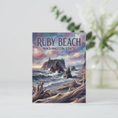 Ruby Beach VS Briefkaart (Staand voorkant)