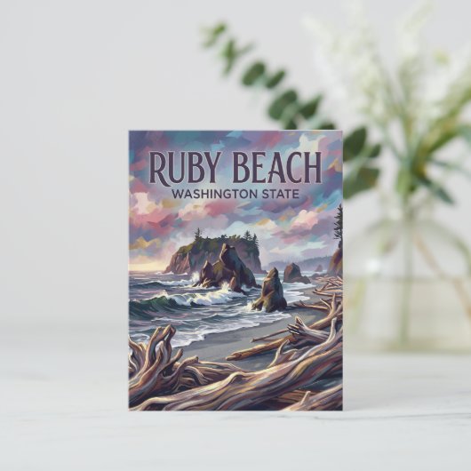 Ruby Beach VS Briefkaart (Staand voorkant)