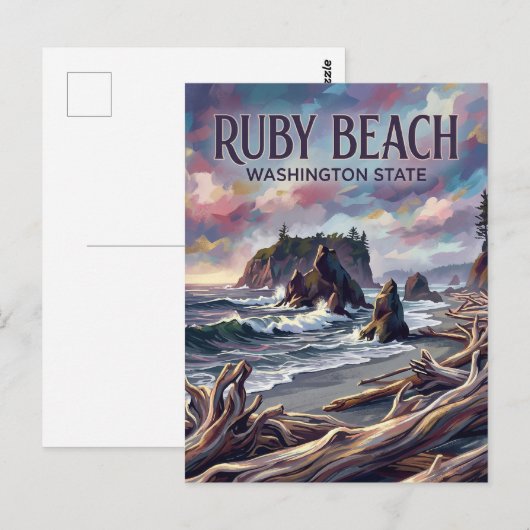 Ruby Beach VS Briefkaart (Voorkant / Achterkant)