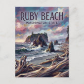 Ruby Beach VS Briefkaart (Voorkant)