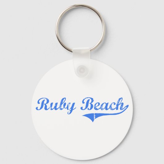 Ruby Beach Washington Classic Design Sleutelhanger (Voorkant)