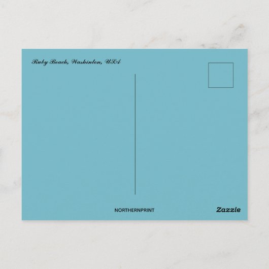 Ruby Beach Washington USA Briefkaart (Achterkant)